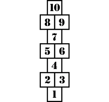 Sodobni otroški hopscotch decal - TenStickers