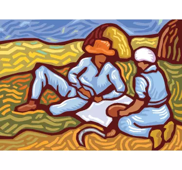 Stenska nalepka v slogu van gogh - TenStickers