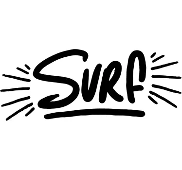 Surf besedilo okrasne stenske nalepke - TenStickers