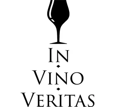 V vino veritas latinsko besedilo nalepka - TenStickers