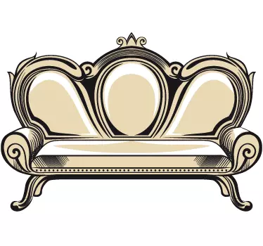 Vintage kavč retro decal - TenStickers