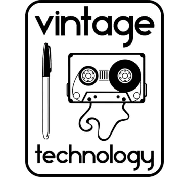 Vintage tehnologija vintage stenske nalepke - TenStickers