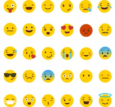 Whatsapp emoji stenske nalepke - TenStickers