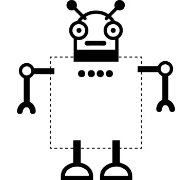 Zabavna robotska nalepka za vtičnico - TenStickers