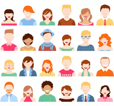 Zbirka nalepk ljudi - TenStickers