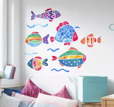 Ribje otroške kopalniške nalepke - TenStickers