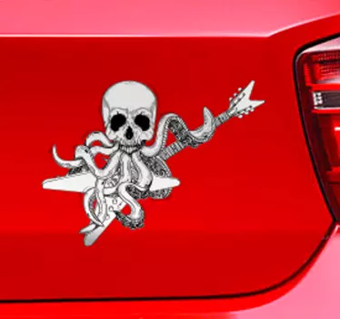 Nalepka za stene kitara hobotnice rock and roll - TenStickers