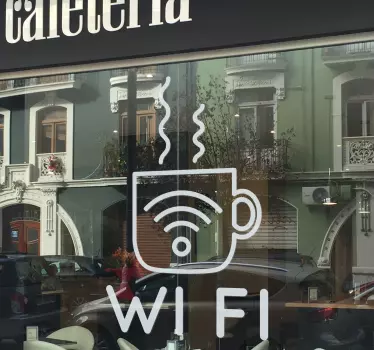 Wi-fi poslovna nalepka za kavo - TenStickers