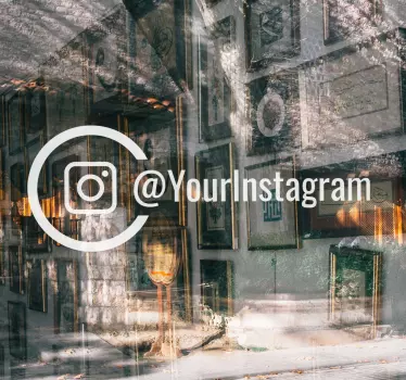 Prilagojena nalepka okna instagram - TenStickers