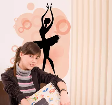 Nalepka za stene balerina silhueta - TenStickers