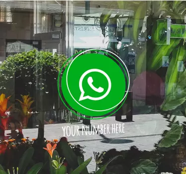 Osebna nalepka okna z logotipom whatsapp - TenStickers