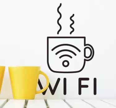 Wi-fi poslovna nalepka za kavo - TenStickers