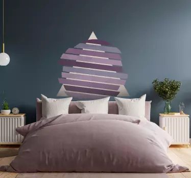 Abstraktna stenska nalepka z geometrijskim krožnim trikotnikom - TenStickers