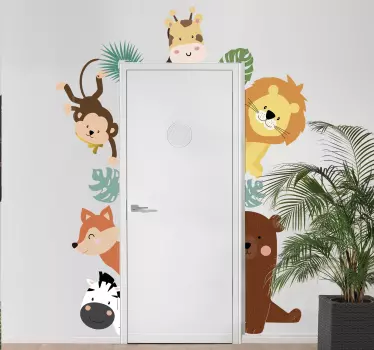 Nalepka živali na vratih - TenStickers