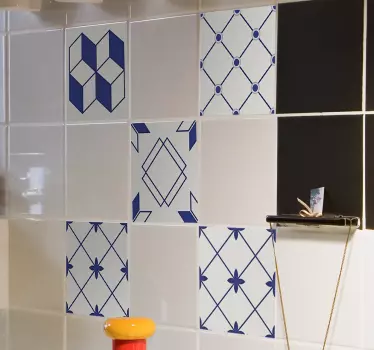 Geometrijske oblike ploščice nalepke - TenStickers