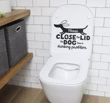 Zapri pokrov psa. Nalepke za hišne ljubljenčke - TenStickers