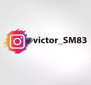 Osebni logotip Instagrama z črnimi črkami nalepka za promocijo pr - TenStickers