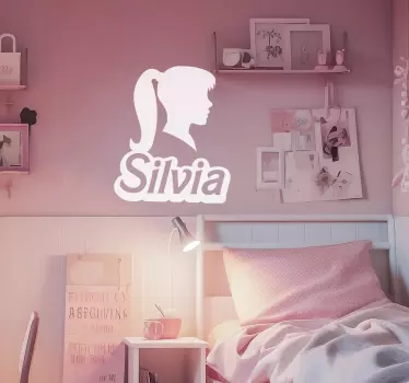 Silueta z imenom prilagodljiva nalepka - TenStickers