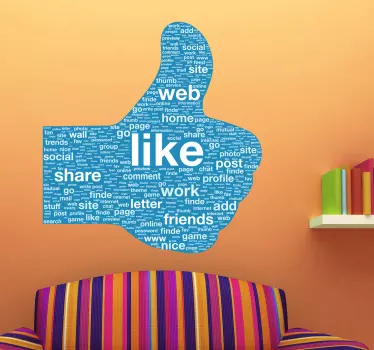 Thum up spletni medijski nalepki - TenStickers