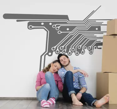 Stenska nalepka z elektronskim vezjem - TenStickers