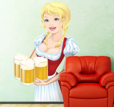 Nemška pivska nalepka - TenStickers