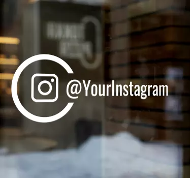Prilagojena nalepka okna instagram - TenStickers