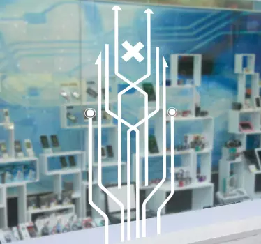 Abstract circuit design nalepka za živali - TenStickers