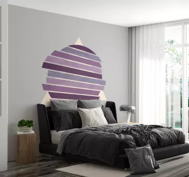 Abstraktna stenska nalepka z geometrijskim krožnim trikotnikom - TenStickers