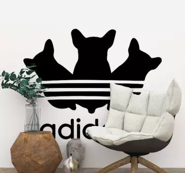 Adidogi ljubeče živali adidas slog okenske nalepke - TenStickers