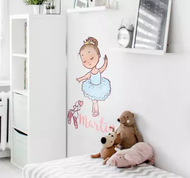 Balerina ime prilagojene stenske nalepke - TenStickers