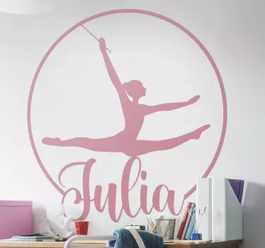 Balerina z plesno nalepko z imenom - TenStickers