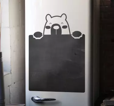 Beležka medvedka blackboard napis na decal - TenStickers