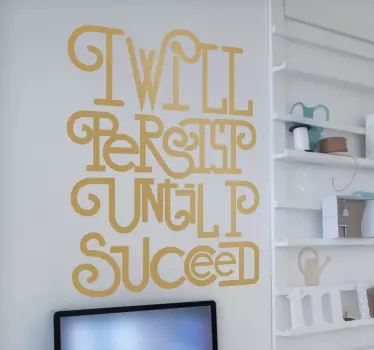 Bom vztrajal nalepko besedila - TenStickers