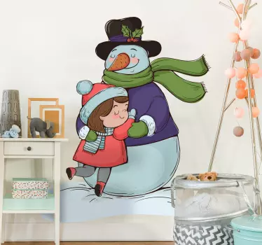 Božični objem božične stenske nalepke - TenStickers