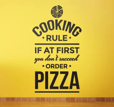 Citiram pravilo kuhanja pizza nalepko nalepko domače stene - TenStickers
