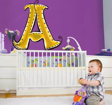črka a z nalepke za otroke po abecedi - TenStickers