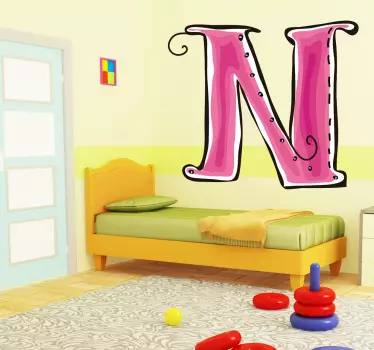 črka n nalepka - TenStickers