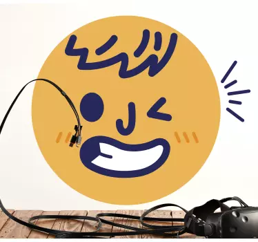 čustveni simboli, ki naredijo nalepko za tapeta pomežik - TenStickers