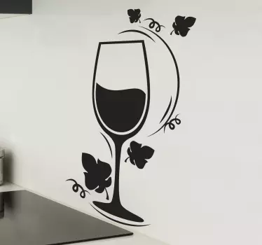 Cvetlična steklena nalepka za pijačo - TenStickers