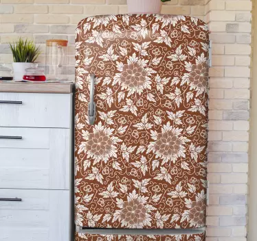 Cvetlični ovoj hladilnika paisley - TenStickers