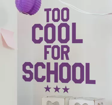 Da se ohladi za nalepko za steno šole - TenStickers