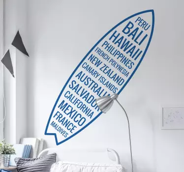 Deska za deskanje z nalepkami držav - TenStickers