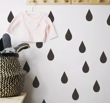 Nalepke z dežnimi kapljicami geometrijske stenske nalepke - TenStickers