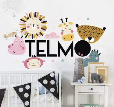 Džungla z imenom ilustracija stenske umetnosti - TenStickers