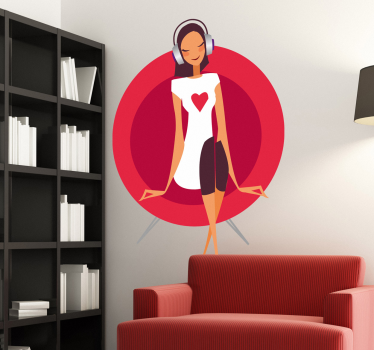 Nalepka za ljudi eleganten ženski v sprostitvi - TenStickers