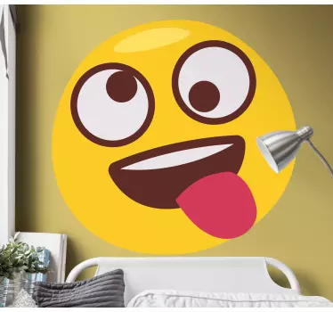 Emoji, ki potegne nalepko za tapeta jezika - TenStickers