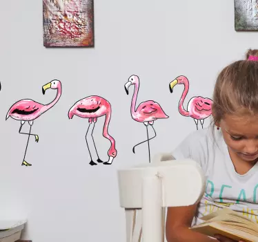 Nalepka na flamingo steni - TenStickers