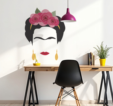 Frida kahlo minimalistični portretni lik nalepke za stene - TenStickers