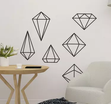 Geometrijske prizme nalepka za stene - TenStickers