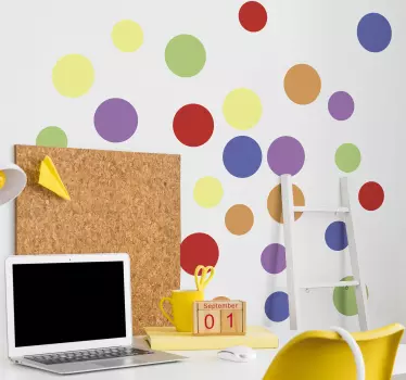 Geometrijski krogi krog stenske nalepke - TenStickers